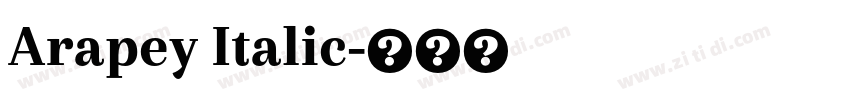 Arapey Italic字体转换
